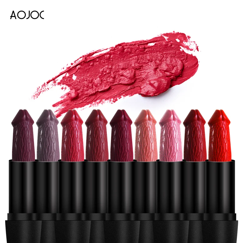 20 Colors Penis Shape Lips Makeup Cosmetic Mushroom Lipsticks Long Lasting Moisture Lipstick Red Lip Waterproof Matte Lip Stick