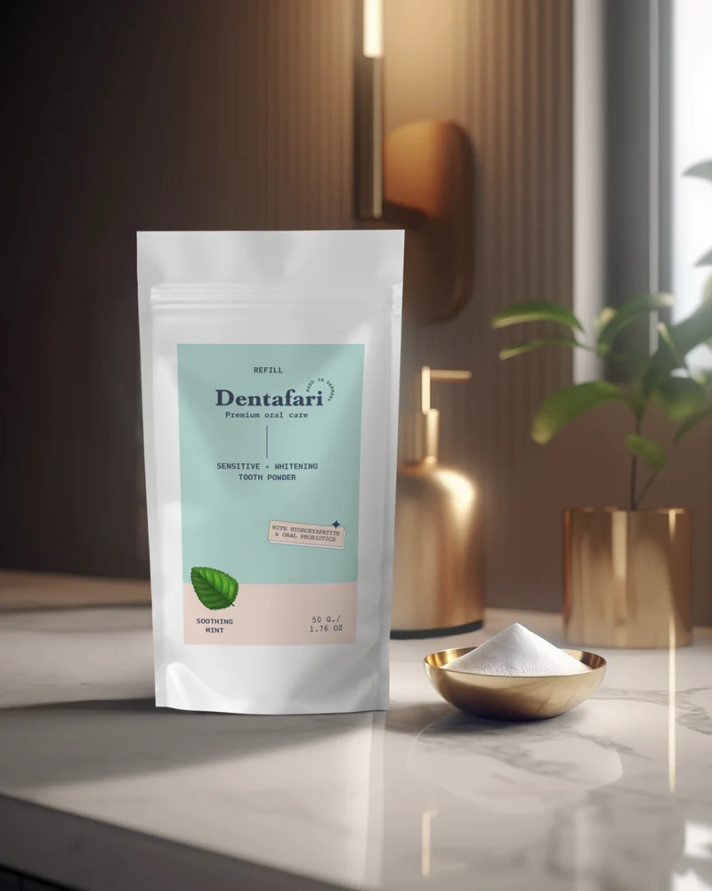 Hydroxylapatit Zahnpulver Sensitive – Soothing Mint Refill