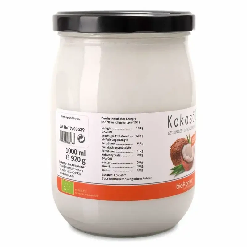 Bio Kokosöl Geschmacksneutral 1000ml