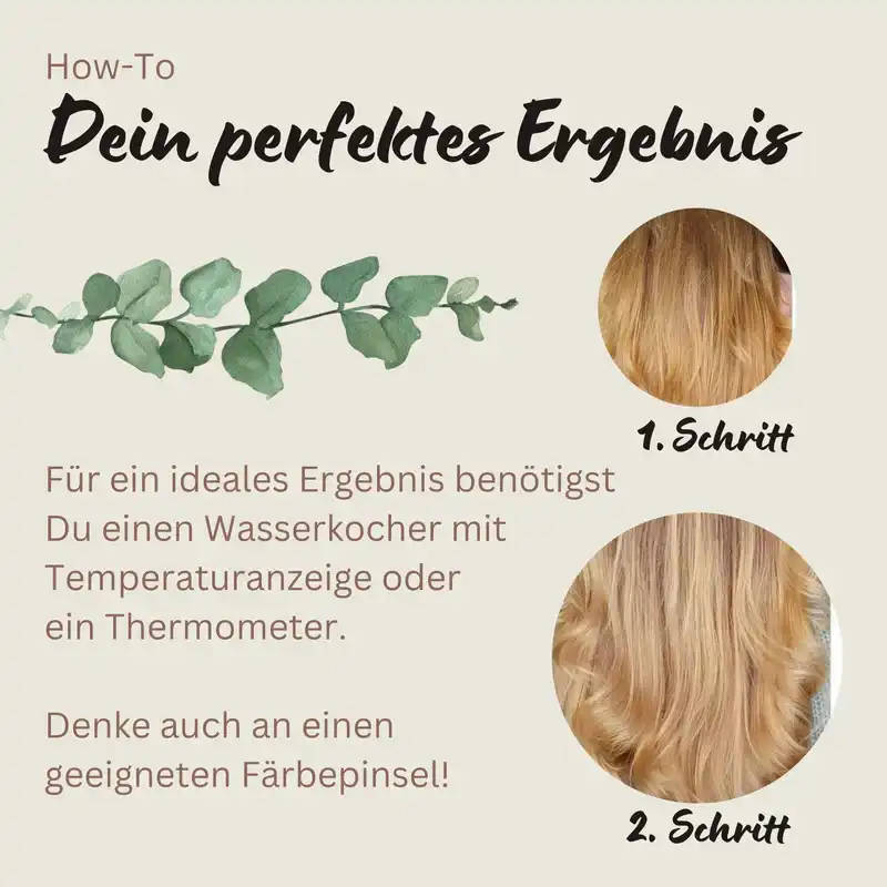 Profi-Pflanzenhaarfarbe kühles Summer-Blond "cool summer blond in 2-Steps" 2x 90g Nachfüllpacks
