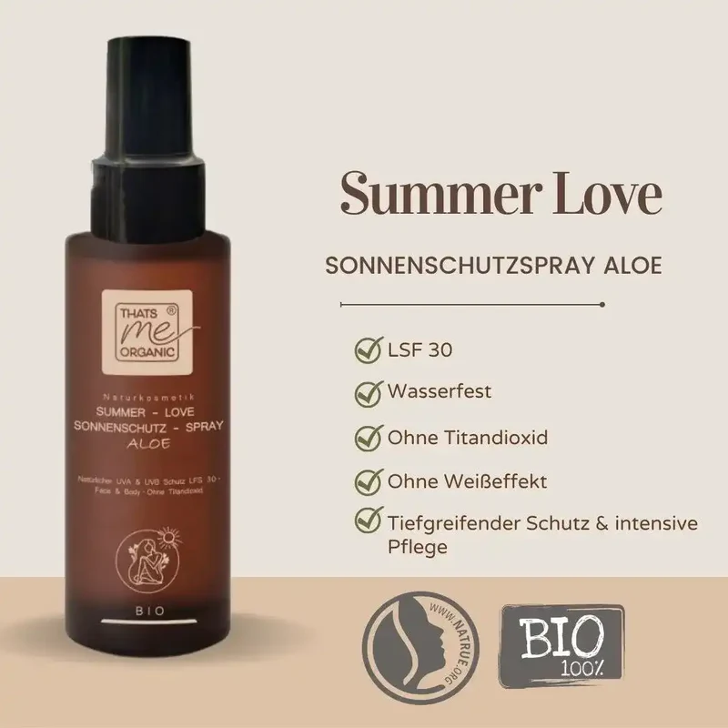 BIO-Sonnenschutz-Spray SUMMER-LOVE Aloe 100ml Naturkosmetik