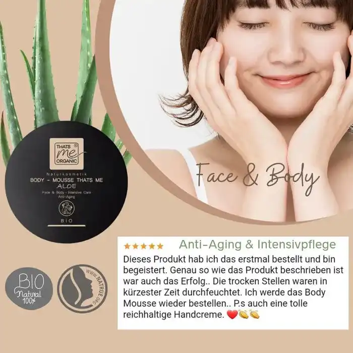 BIO-Body-Mousse Aloe - Face & Body Intensive Care & Anti-Aging 200ml Naturkosmetik