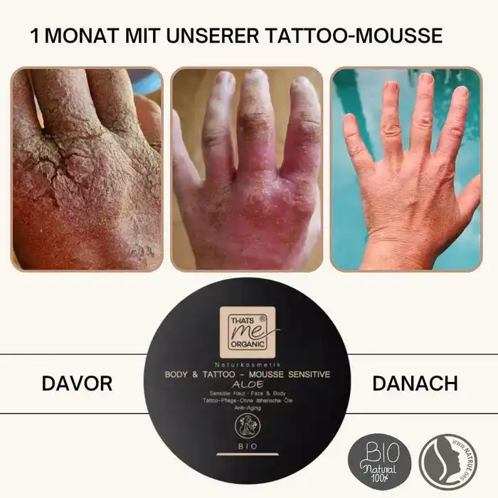 BIO-Body & Tattoo-Mousse sensitive Aloe mit Hyaluron 200ml Naturkosmetik