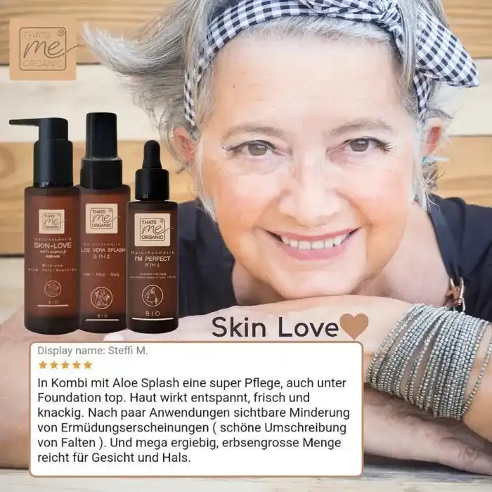 SKIN-LOVE - Wildrosen Serum mit Aloe Vera & Hyaluron Bio-Naturkosmetik 100m