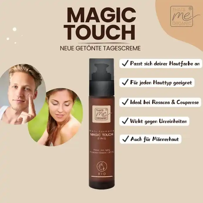 Magic-Touch getönte BIO-Tagescreme Slow Aging 50ml im Glas (vegan)