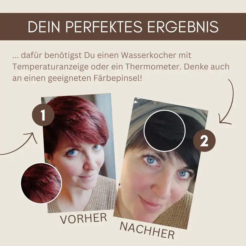 Profi-Pflanzenhaarfarbe SET warmes Schokoladen-Braun "warm chocolate brown"