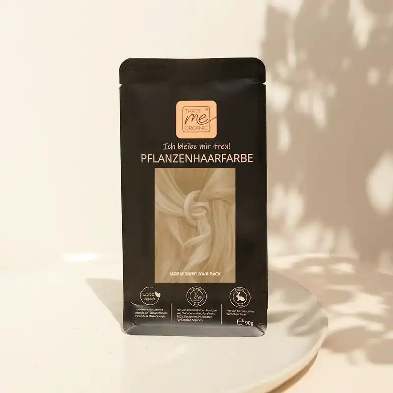Profi-Pflanzenhaarfarbe SET farblose warm-schimmernde Volumen-Glanz-Haarpackung "warm shiny hair pack"