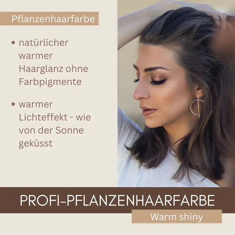Profi-Pflanzenhaarfarbe SET farblose warm-schimmernde Volumen-Glanz-Haarpackung "warm shiny hair pack"