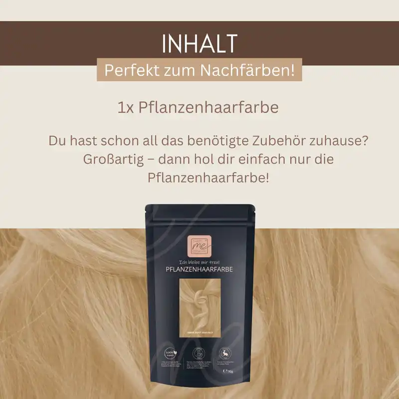 Profi-Pflanzenhaarfarbe SET farblose warm-schimmernde Volumen-Glanz-Haarpackung "warm shiny hair pack"