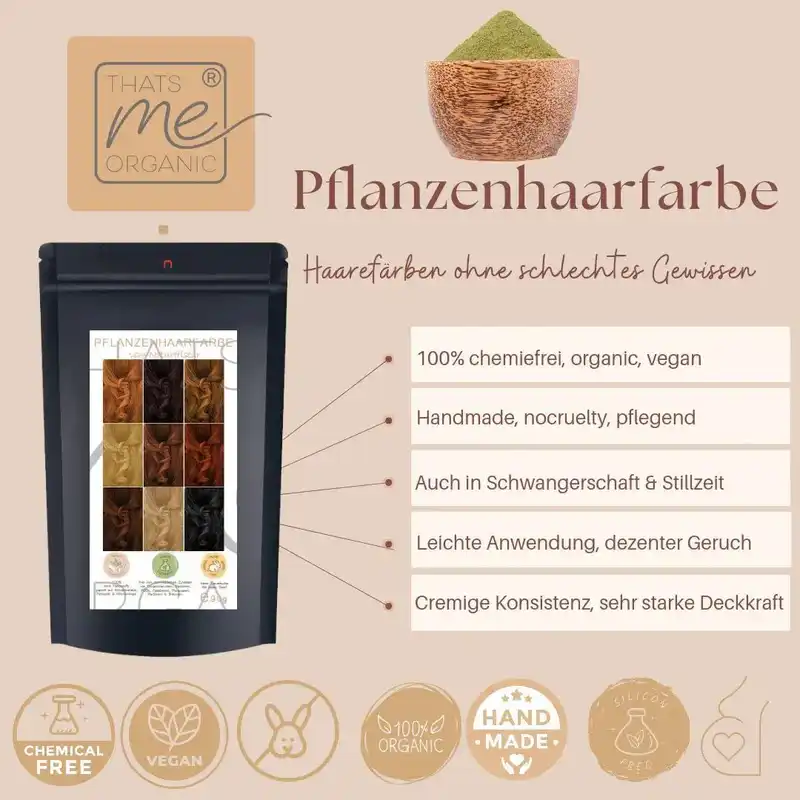 Profi-Pflanzenhaarfarbe SET "warmes Flammen-Rot - warm flame red"
