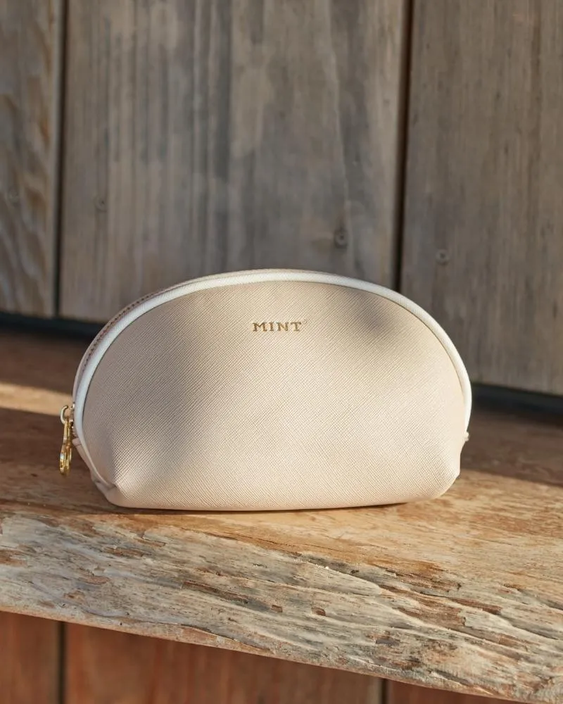 MINT Kosmetiktasche aus veganem Saffianoleder