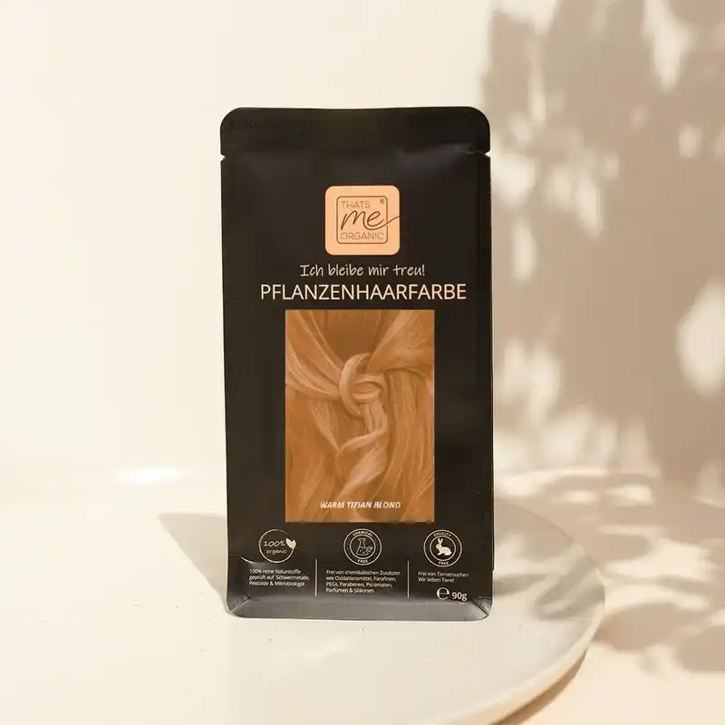 Profi-Pflanzenhaarfarbe SET "warmes helles Kupfer-Blond - warm tizian blond"
