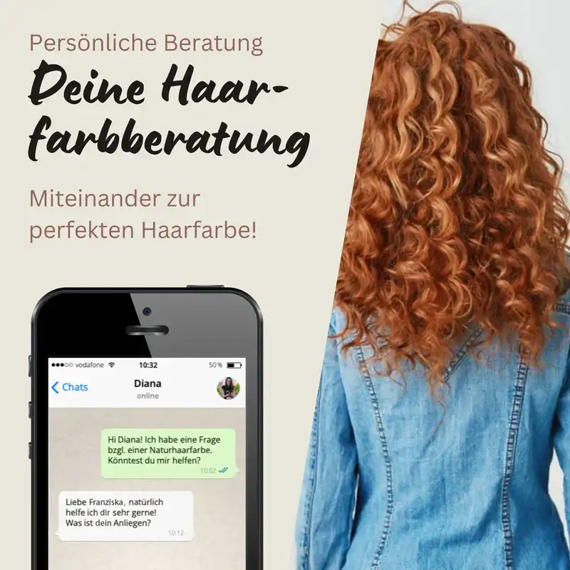 Profi-Pflanzenhaarfarbe SET "warmes helles Kupfer-Blond - warm tizian blond"