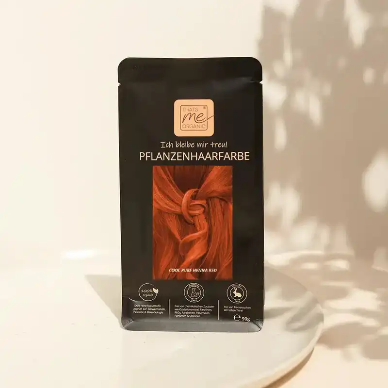 Profi-Pflanzenhaarfarbe SET "kaltes rotes Henna pur - cool pure henna red"