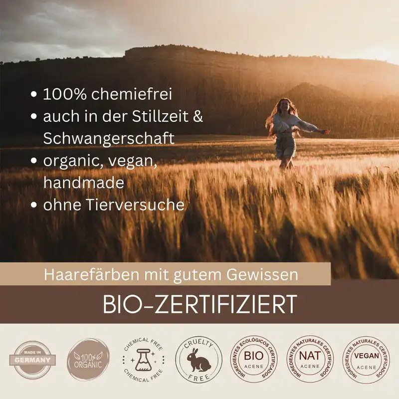 Profi-Pflanzenhaarfarbe SET "kaltes rotes Henna pur - cool pure henna red"