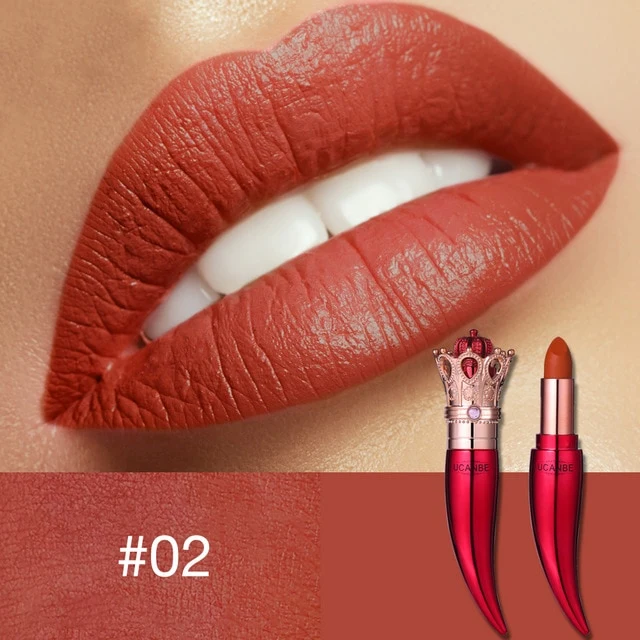 UCANBE Brand Velvet Matte Lipstick Set Luxury Queen Crown Creamy Lip Stick Gentle Pink Nude Makeup Waterproof Lasting Cosmetics