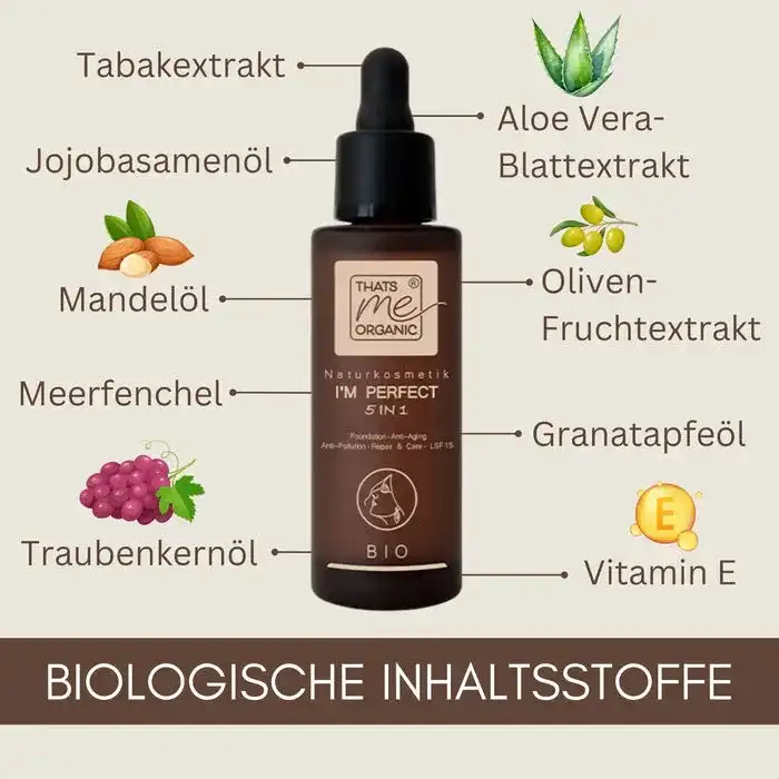BIO-Foundation Serum I´M PERFECT 5in1 LSF15 - 30ml (ohne Titandioxid)