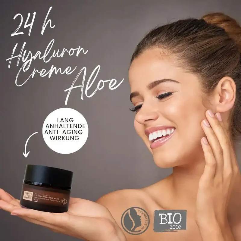 24h Anti-Aging Hyaluron Creme Aloe - 50ml BIO-Naturkosmetik