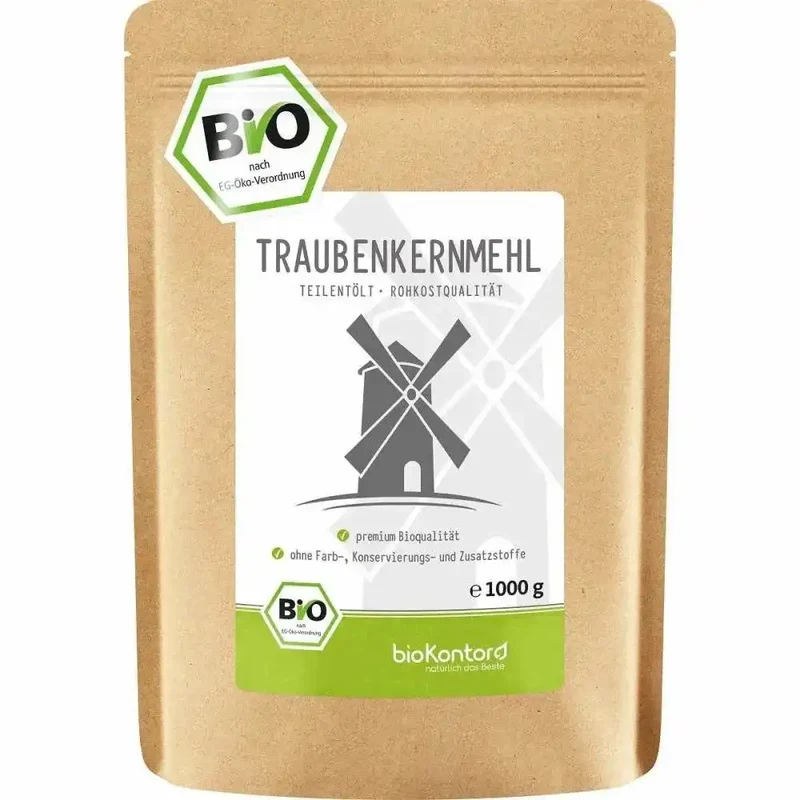 Bio Traubenkernmehl teilentölt 1000g