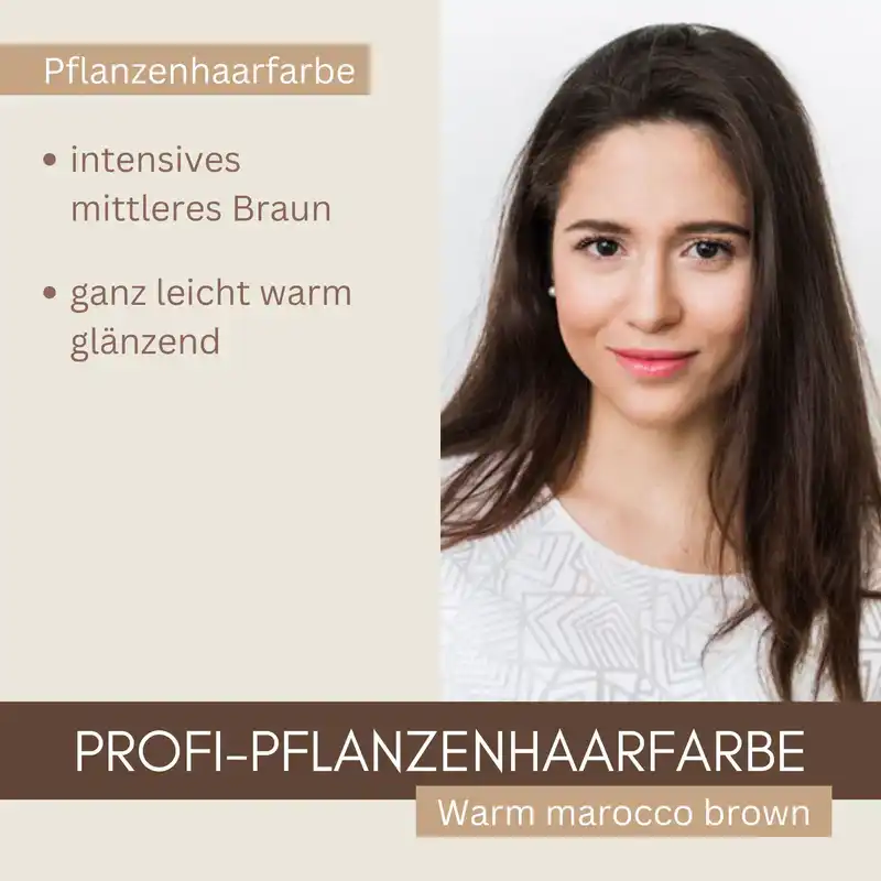 Profi-Pflanzenhaarfarbe SET warmes Marokko-Braun "warm marocco brown"