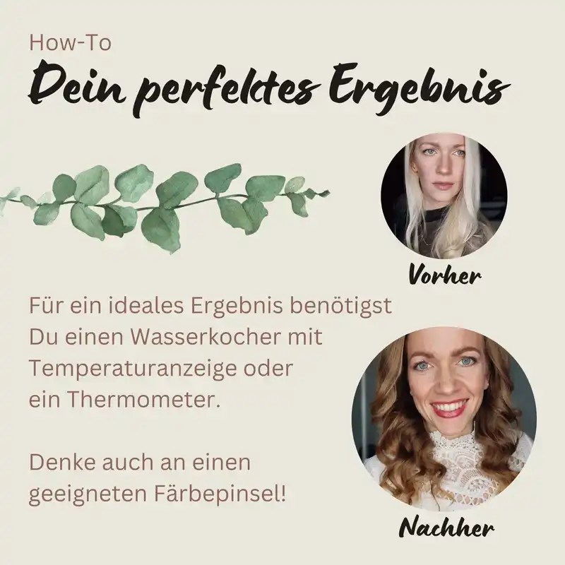 Profi-Pflanzenhaarfarbe SET warmes Honig-Blond "warm honey blond"