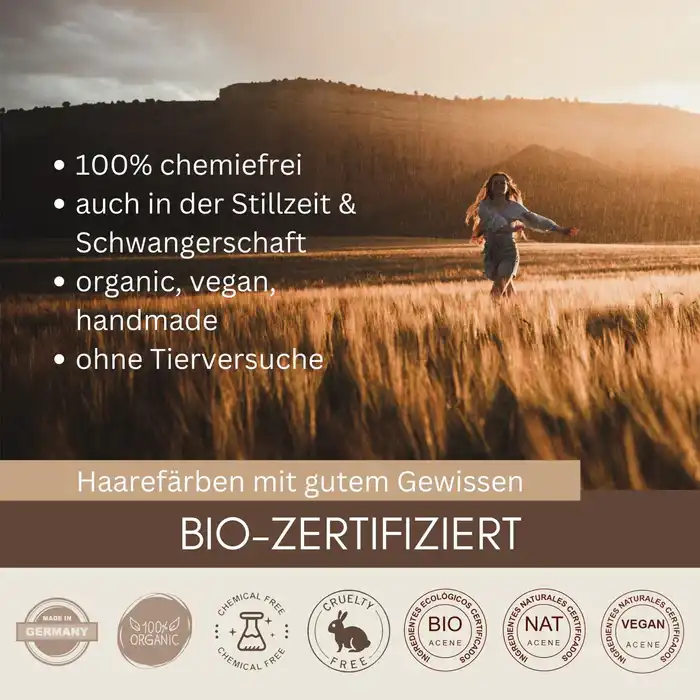 Profi-Pflanzenhaarfarbe SET "warmes dunkles Sahara Blond - warm dark Sahara blond"
