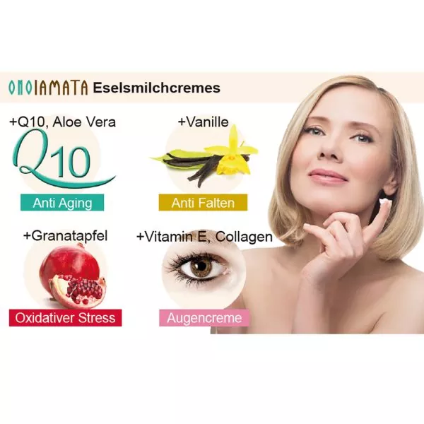 Augencreme mit 24 % Eselsmilch, Vitamin E und Collagen 30 ml