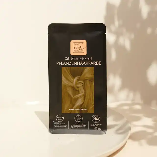 Profi-Pflanzenhaarfarbe warmes Honig-Blond "warm honey blond"