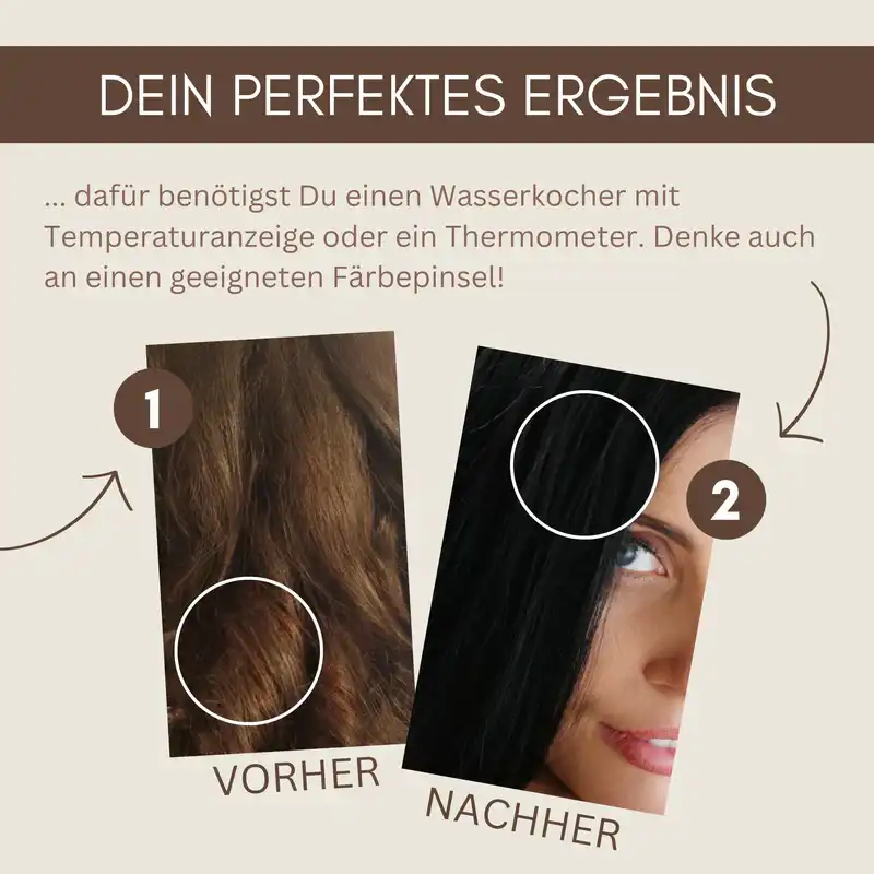 Profi-Pflanzenhaarfarbe kühles dunkles Mahagony-Schwarz "cool deep mahagony black"