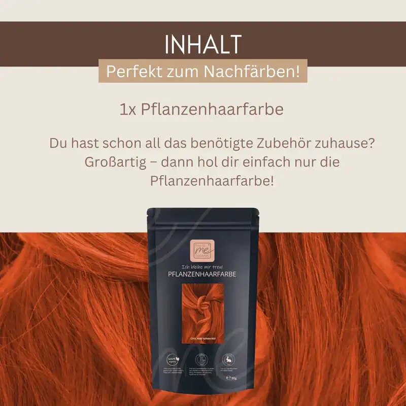 Profi-Pflanzenhaarfarbe "kaltes rotes Henna pur - cool pure henna red"