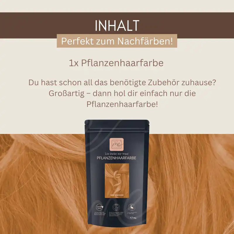 Profi-Pflanzenhaarfarbe "warmes helles Kupfer-Blond - warm tizian blond"