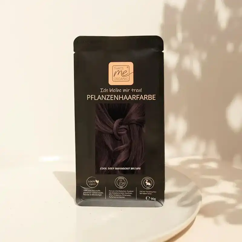 Profi-Pflanzenhaarfarbe kühles dunkles Mahagony-Braun "cool deep mahagony brown"