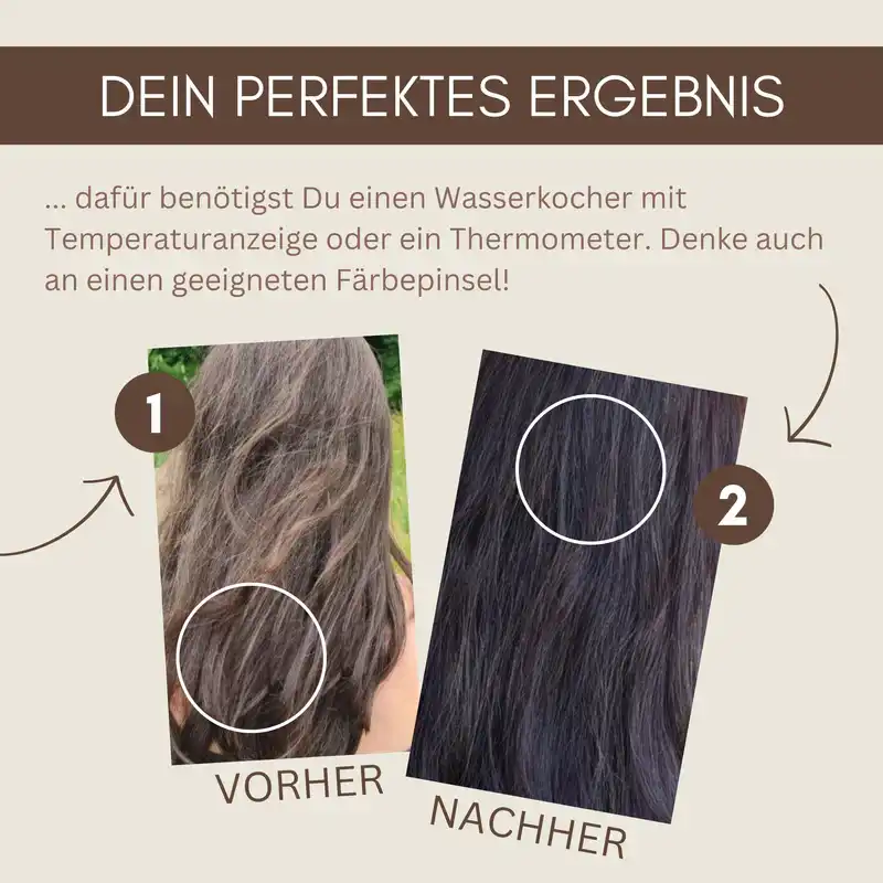 Profi-Pflanzenhaarfarbe kühles dunkles Mahagony-Braun "cool deep mahagony brown"