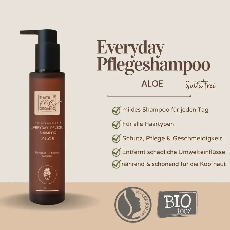 BIO-Pflege-Shampoo "everyday" Aloe 200ml Naturkosmetik sulfatfrei