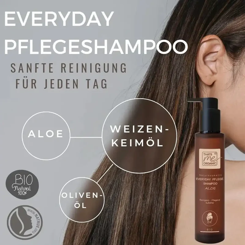 BIO-Pflege-Shampoo "everyday" Aloe 200ml Naturkosmetik sulfatfrei