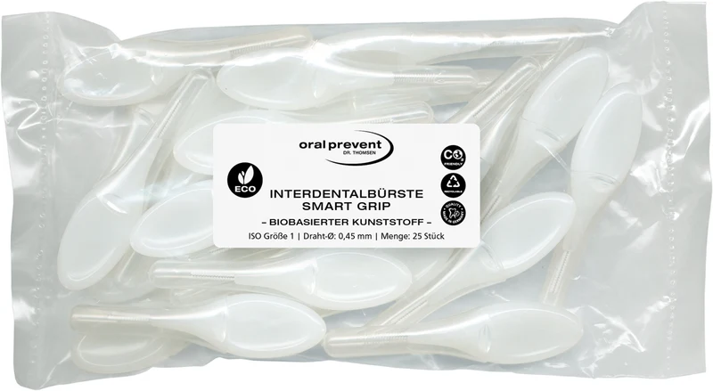 25 Stück: ORAL PREVENT Interdentalbürsten - Zahnreinigung für die Zwischenräume - Zahnzwischenraumbürste - Zahnstein-/Kariesprävention