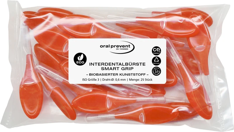 25 Stück: ORAL PREVENT Interdentalbürsten - Zahnreinigung für die Zwischenräume - Zahnzwischenraumbürste - Zahnstein-/Kariesprävention