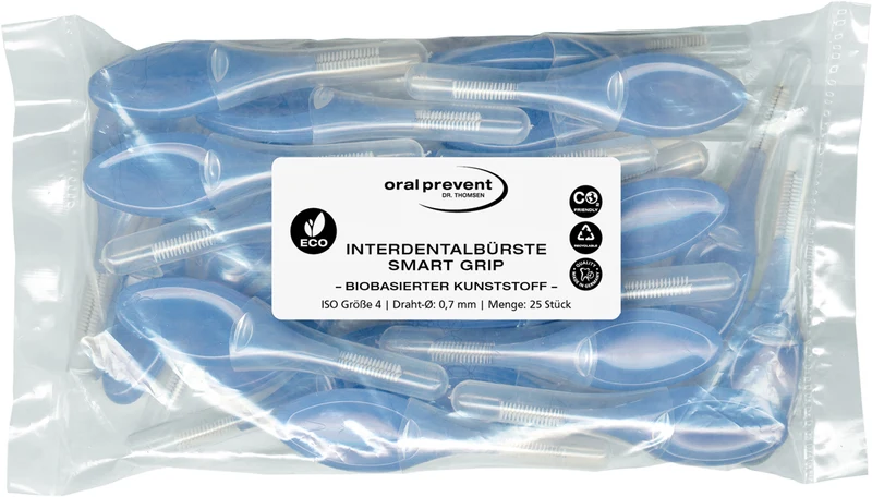 25 Stück: ORAL PREVENT Interdentalbürsten - Zahnreinigung für die Zwischenräume - Zahnzwischenraumbürste - Zahnstein-/Kariesprävention
