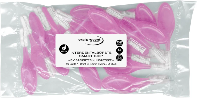 25 Stück: ORAL PREVENT Interdentalbürsten - Zahnreinigung für die Zwischenräume - Zahnzwischenraumbürste - Zahnstein-/Kariesprävention