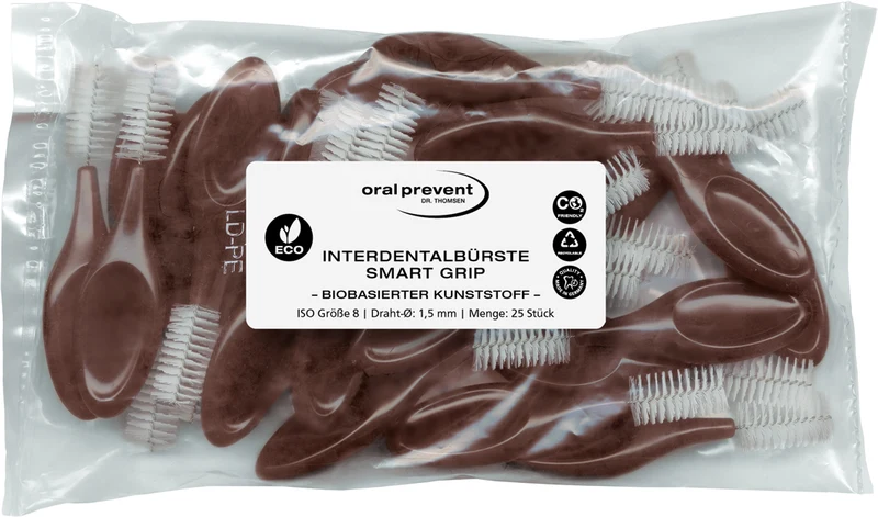 25 Stück: ORAL PREVENT Interdentalbürsten - Zahnreinigung für die Zwischenräume - Zahnzwischenraumbürste - Zahnstein-/Kariesprävention
