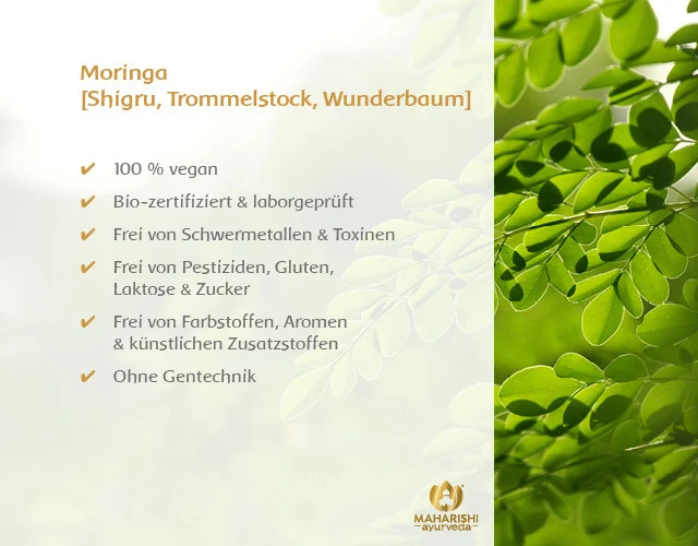 Moringa Natural Super Herb – Moringa Nahrungsergänzung, Ayurveda Kräuter