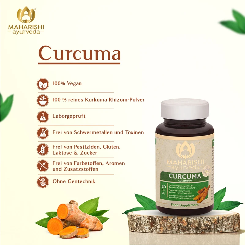 Curcuma Natural Super Herb – Curcuma Nahrungsergänzung, Ayurveda Kräuter