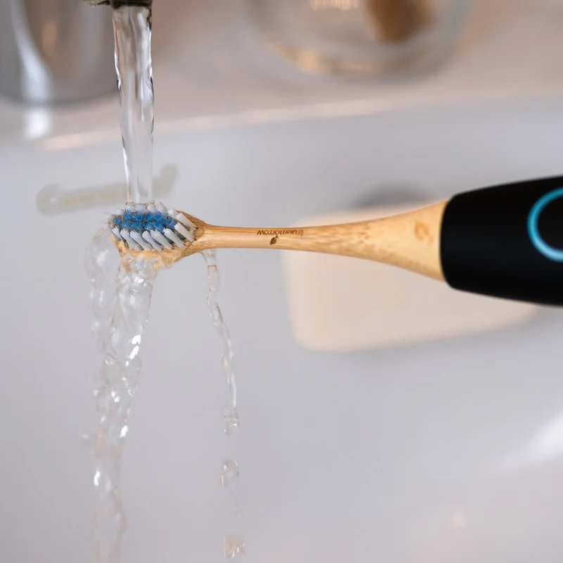 Aufsteckbürsten aus Bambus für happybrush Eco Vibe 3 Schallzahnbürsten