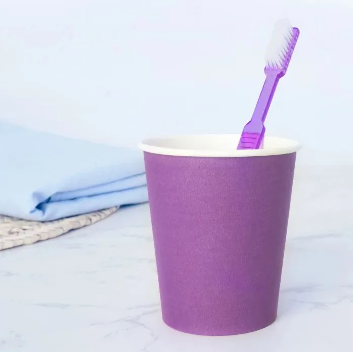 Wellsamed Mundspülbecher aus Papier uni