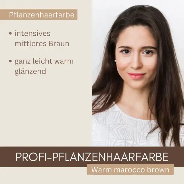 Profi-Pflanzenhaarfarbe warmes Marokko-Braun "warm marocco brown"