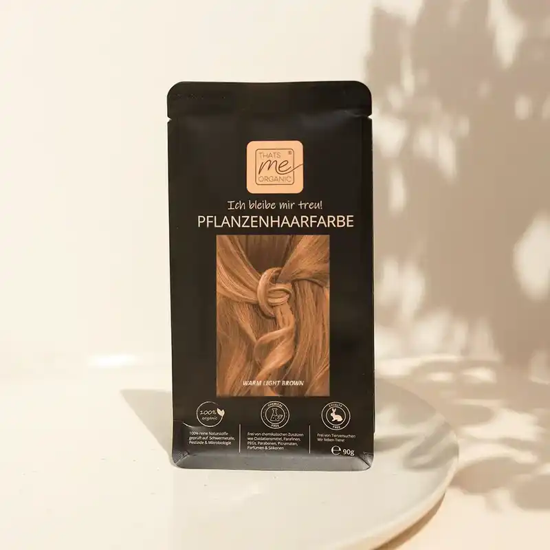 Profi-Pflanzenhaarfarbe warmes Hell-Braun "warm light brown"