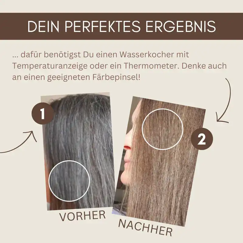 Profi-Pflanzenhaarfarbe warmes Hell-Braun "warm light brown"