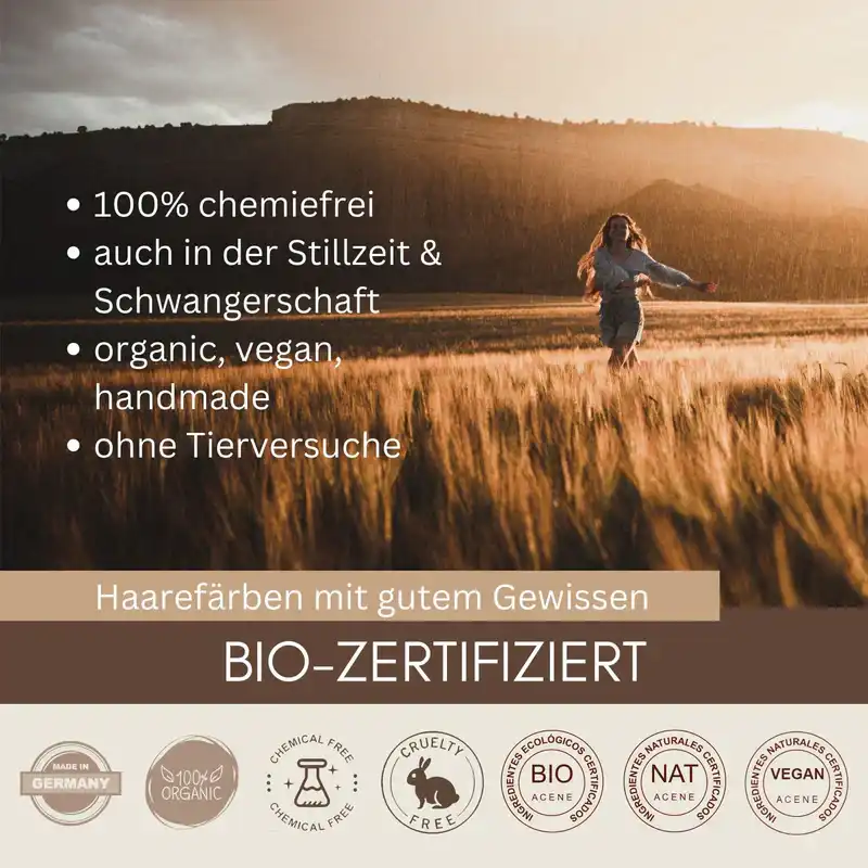 Profi-Pflanzenhaarfarbe warmes Hell-Braun "warm light brown"