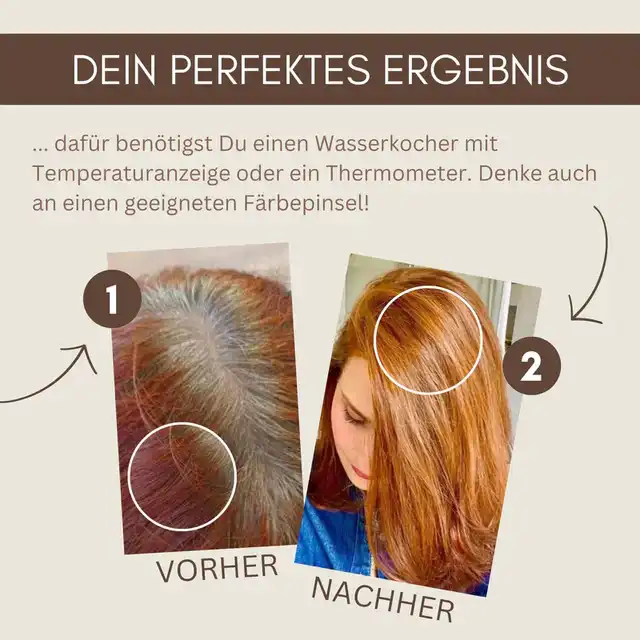 Profi-Pflanzenhaarfarbe warmes Kupfer-Rot "warm tizian red"
