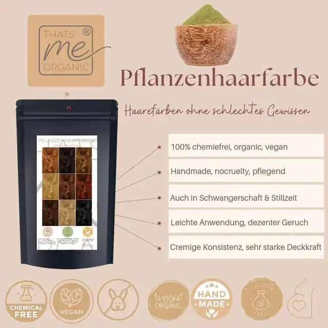 Profi-Pflanzenhaarfarbe warmes Kupfer-Rot "warm tizian red"